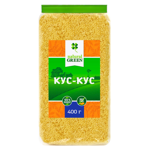 Кус-кус, 400 г, NATURAL GREEN 
Кус-кус, 400 г, NATURAL GREEN