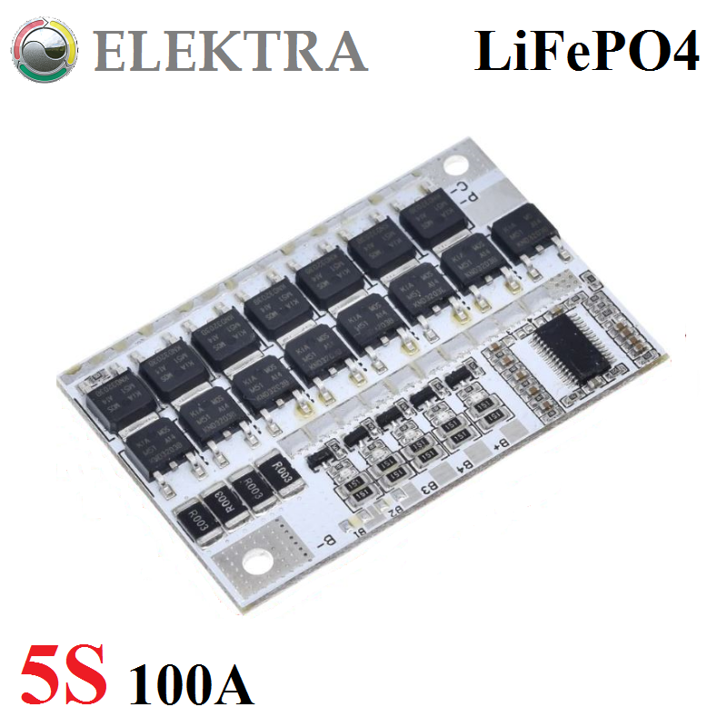 BMS 5S 100A для аккумуляторов LiFePO4 3,2V (MAX 3.65V), контролер заряда/разряда с балансировкой.
BMS 5S 100A для аккумуляторов LiFePO4 3,2V (MAX 3.65V), контролер заряда/разряда с балансировкой.