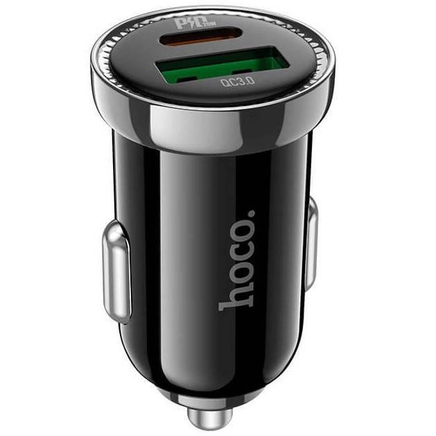 Автомобильная зарядка с быстрой зарядкой QC3.0 HOCO Z44 |1USB/1Type-C, 3A, 20W, QC/PD| Черный
Автомобильная зарядка с быстрой зарядкой QC3.0 HOCO Z44 |1USB/1Type-C, 3A, 20W, QC/PD| Черный