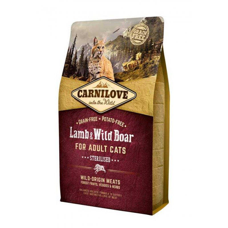 Carnilove Cat Lamb and Wild Boar 6кг - корм для стерилизованных кошек и кастрированных котов
Carnilove Cat Lamb and Wild Boar 6кг - корм для стерилизованных кошек и кастрированных котов