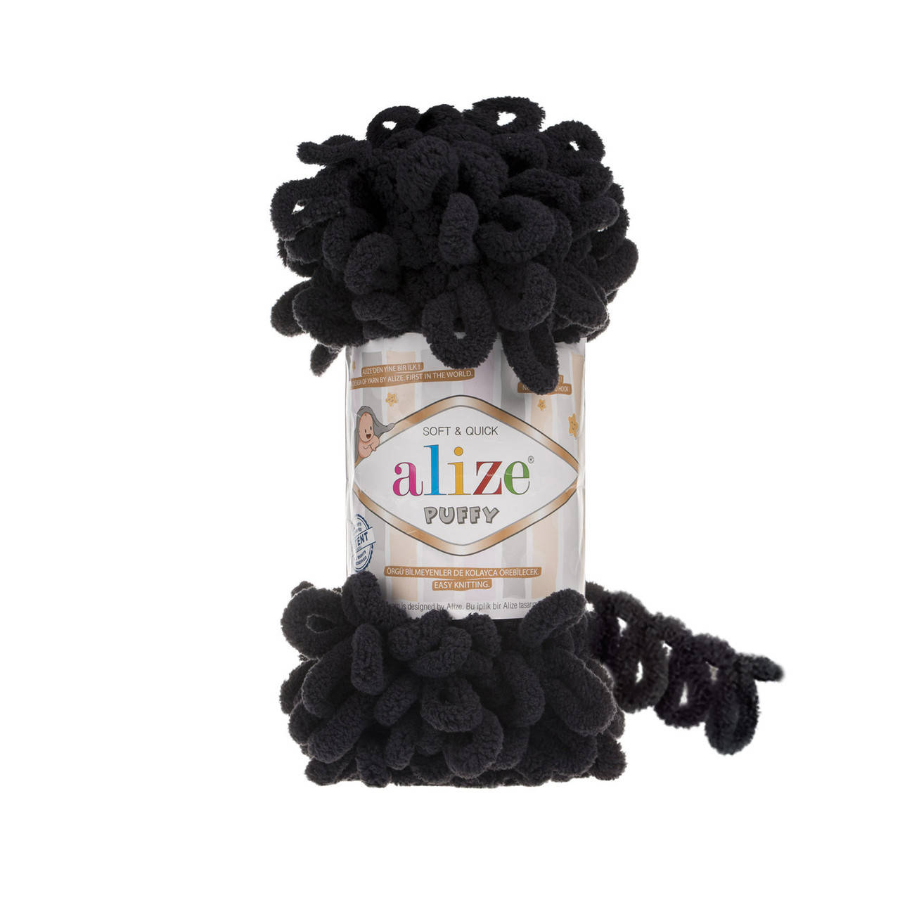 Пряжа Alize Puffy 60 черный (Пуффи Ализе) для вязания без спиц руками с петельками петлями
Пряжа Alize Puffy 60 черный (Пуффи Ализе) для вязания без спиц руками с петельками петлями
