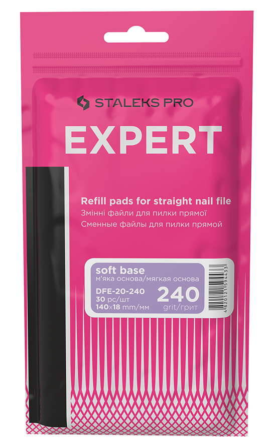 Сменные файлы Staleks 240 грит Expert 20 для прямой пилки (на мягкой основе), 30 шт DFE-20-240
Сменные файлы Staleks 240 грит Expert 20 для прямой пилки (на мягкой основе), 30 шт DFE-20-240