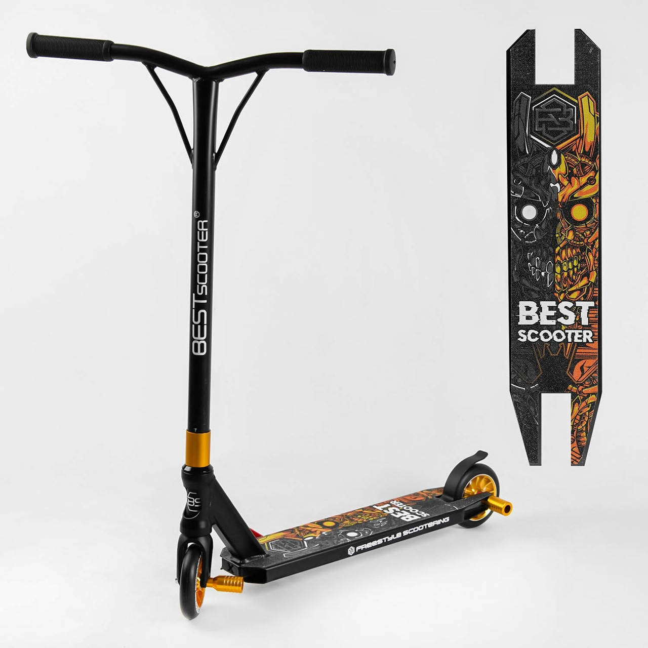 Самокат трюковый Best Scooter HIC-система, ПЕГИ, алюминиевый диск и дека, колёса PU 110 мм, 51738, Черный
Самокат трюковый Best Scooter HIC-система, ПЕГИ, алюминиевый диск и дека, колёса PU 110 мм, 51738, Черный