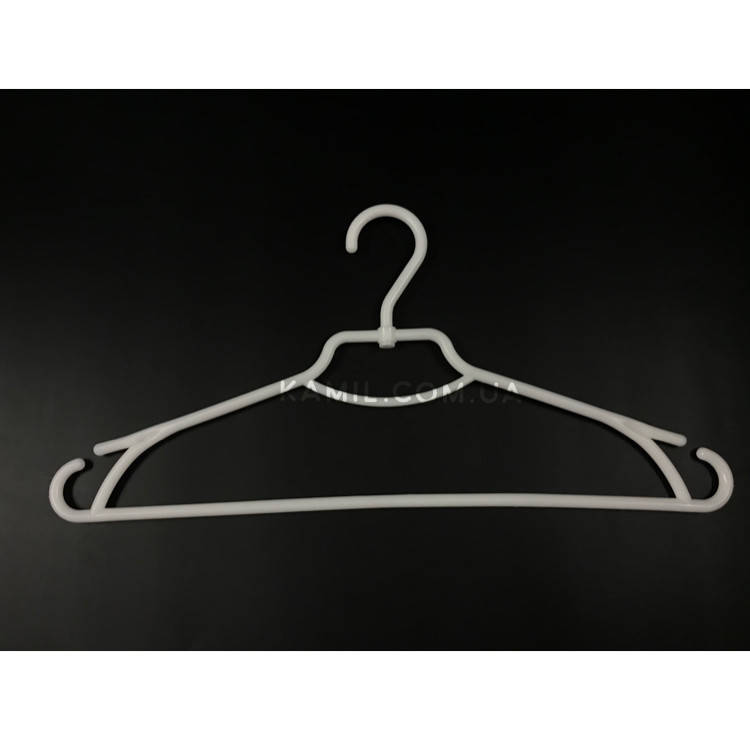 Вешалки плечики тремпеля Лиза белая пластмассовые 42 см для одежды, Белый 
Вешалки плечики тремпеля Лиза белая пластмассовые 42 см для одежды, Белый