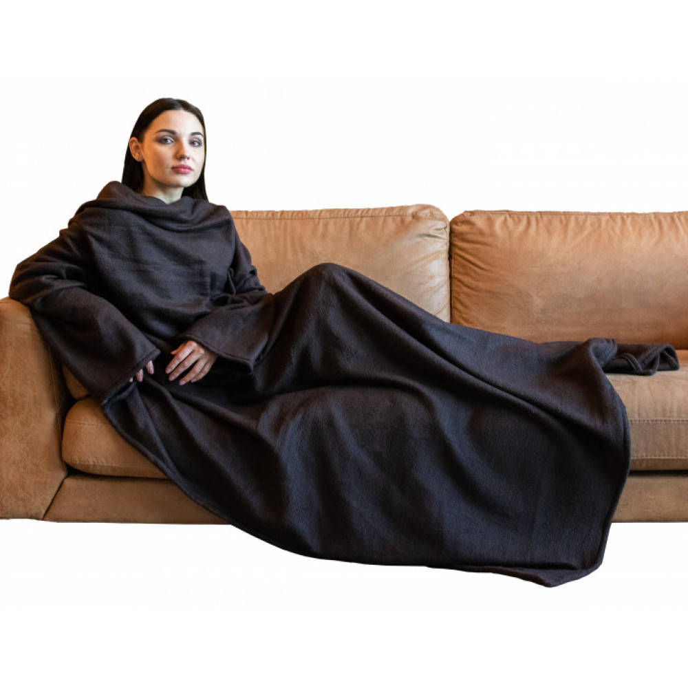 Плед с рукавами 140x190 см флисовый Snuggie / Рукаплед / Флисовое мягкое одеяло с рукавами Черный
Плед с рукавами 140x190 см флисовый Snuggie / Рукаплед / Флисовое мягкое одеяло с рукавами Черный