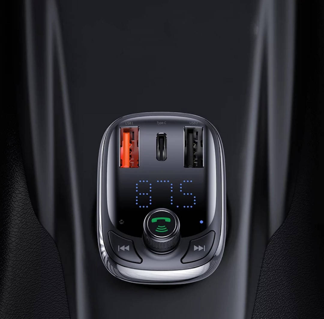 Bluetooth FM модулятор + Быстрая зарядка USB QC 3.0 + Type C + Громкая связь + microSD + Вольтметр 
Bluetooth FM модулятор + Быстрая зарядка USB QC 3.0 + Type C + Громкая связь + microSD + Вольтметр