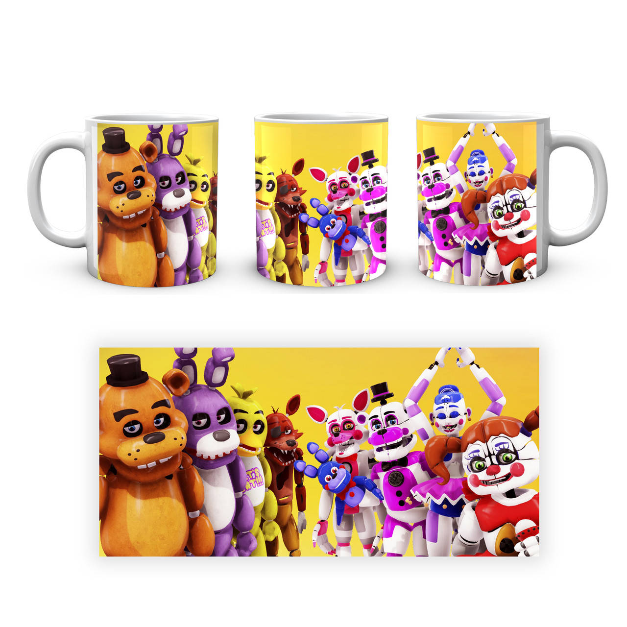 Кружка Five Nights At Freddys Пять ночей с Фредди Аниматроники Желтый фон FN.02.393, Белый
Кружка Five Nights At Freddys Пять ночей с Фредди Аниматроники Желтый фон FN.02.393, Белый