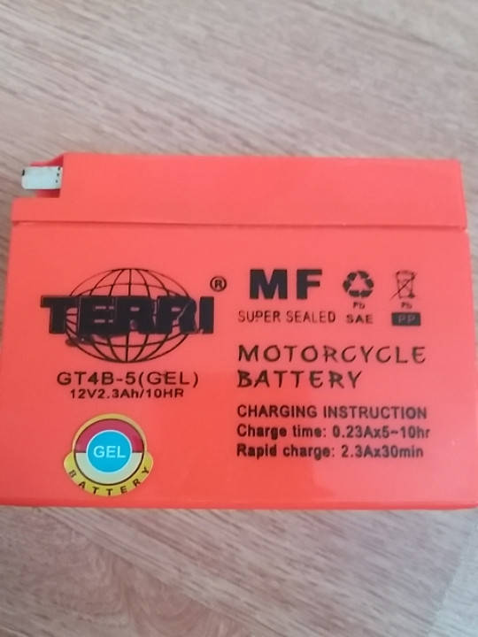 Аккумулятор 12V 2.3А гелевый Suzuki Yamaha (113x39x89 таблетка) (фирмаTerri) хороший 2020 
Аккумулятор 12V 2.3А гелевый Suzuki Yamaha (113x39x89 таблетка) (фирмаTerri) хороший 2020