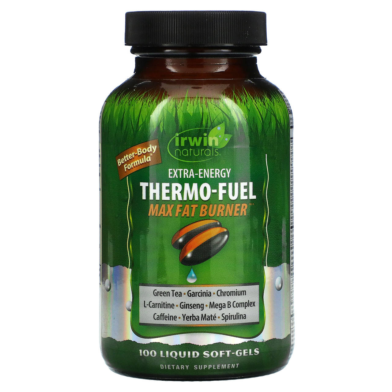 Irwin Naturals, Extra-Energy Thermo-Fuel Max Fat Burner, 100 мягких таблеток - Оригинал
Irwin Naturals, Extra-Energy Thermo-Fuel Max Fat Burner, 100 мягких таблеток - Оригинал