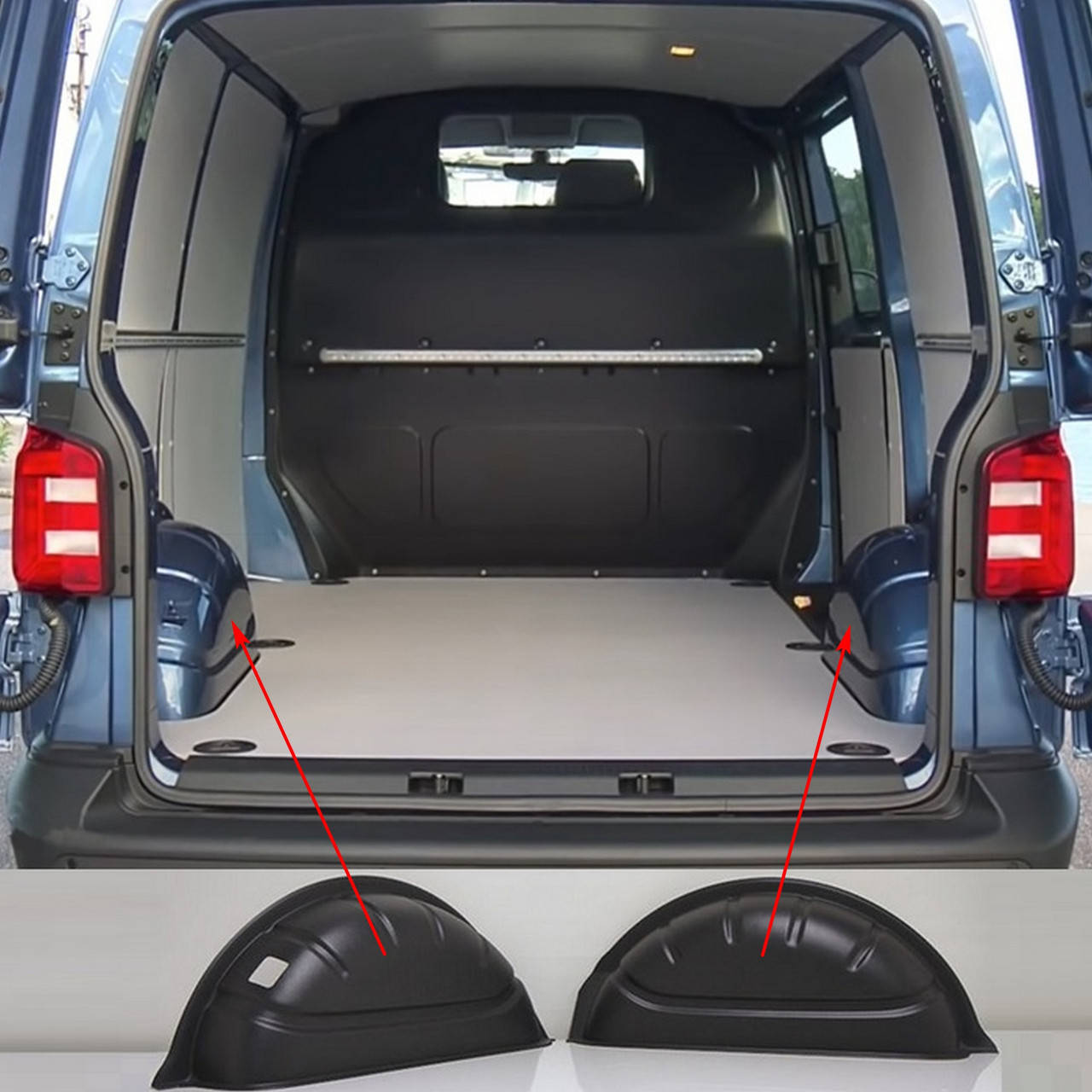 Пластиковые защитные накладки на внутренние колесные арки для Volkswagen T6 L1 2015-2021, Черный
Пластиковые защитные накладки на внутренние колесные арки для Volkswagen T6 L1 2015-2021, Черный