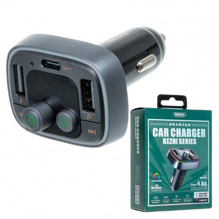 FM модулятор Remax RCC230 2USB 4.8A серый 
FM модулятор Remax RCC230 2USB 4.8A серый