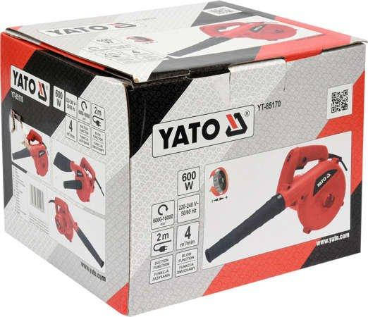Порохотяг мережевий YATO : 600 Вт, 16000 об/хв, продуктивність- 4 м³/хв, кабель l= 2 м + 2 насадки YT-85170
Порохотяг мережевий YATO : 600 Вт, 16000 об/хв, продуктивність- 4 м³/хв, кабель l= 2 м + 2 насадки YT-85170