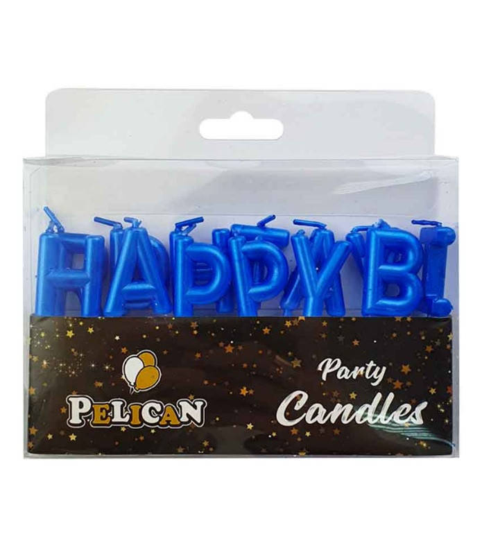 Набор свечей для торта "Happy Birthday" синий 
Набор свечей для торта "Happy Birthday" синий