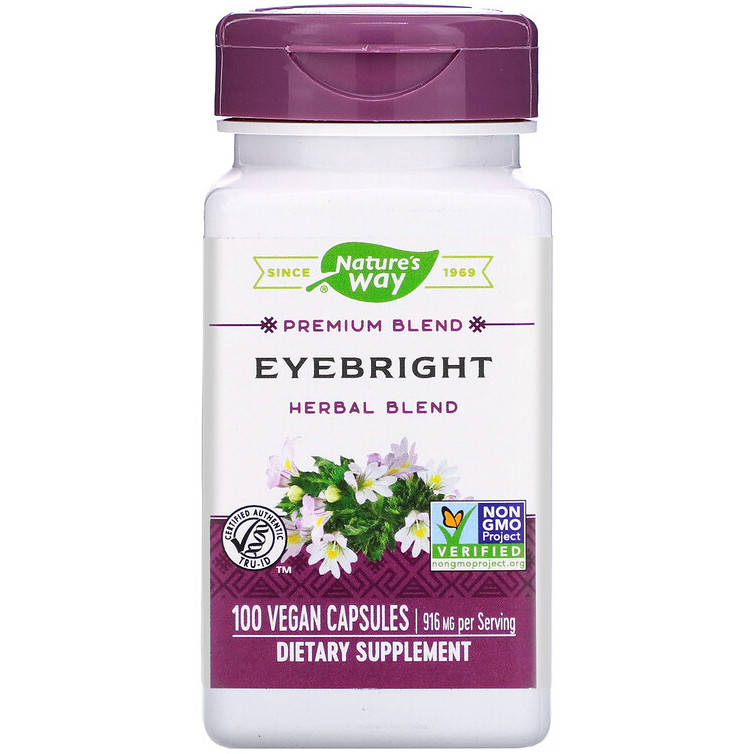 Растительный комплекс для глаз на основе очанки Nature's Way "Eyebright Herbal Blend" 916 мг (100 капсул)
Растительный комплекс для глаз на основе очанки Nature's Way "Eyebright Herbal Blend" 916 мг (100 капсул)