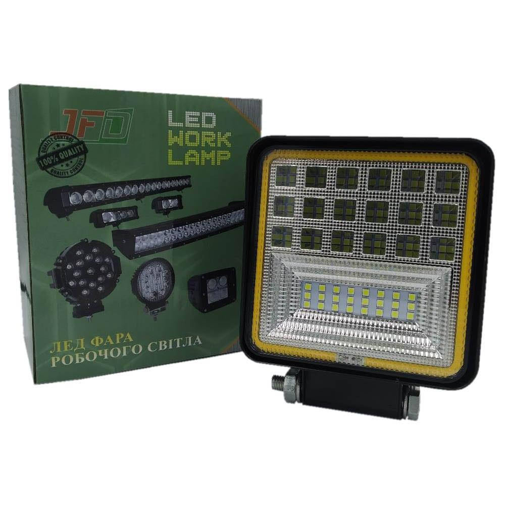 63W/45 (42x1,5W/гібрид промінь,квадратний корпус)5040 lm LED Фара робоча JFD-1063 55мм(GF-042W3030) 
63W/45 (42x1,5W/гібрид промінь,квадратний корпус)5040 lm LED Фара робоча JFD-1063 55мм(GF-042W3030)