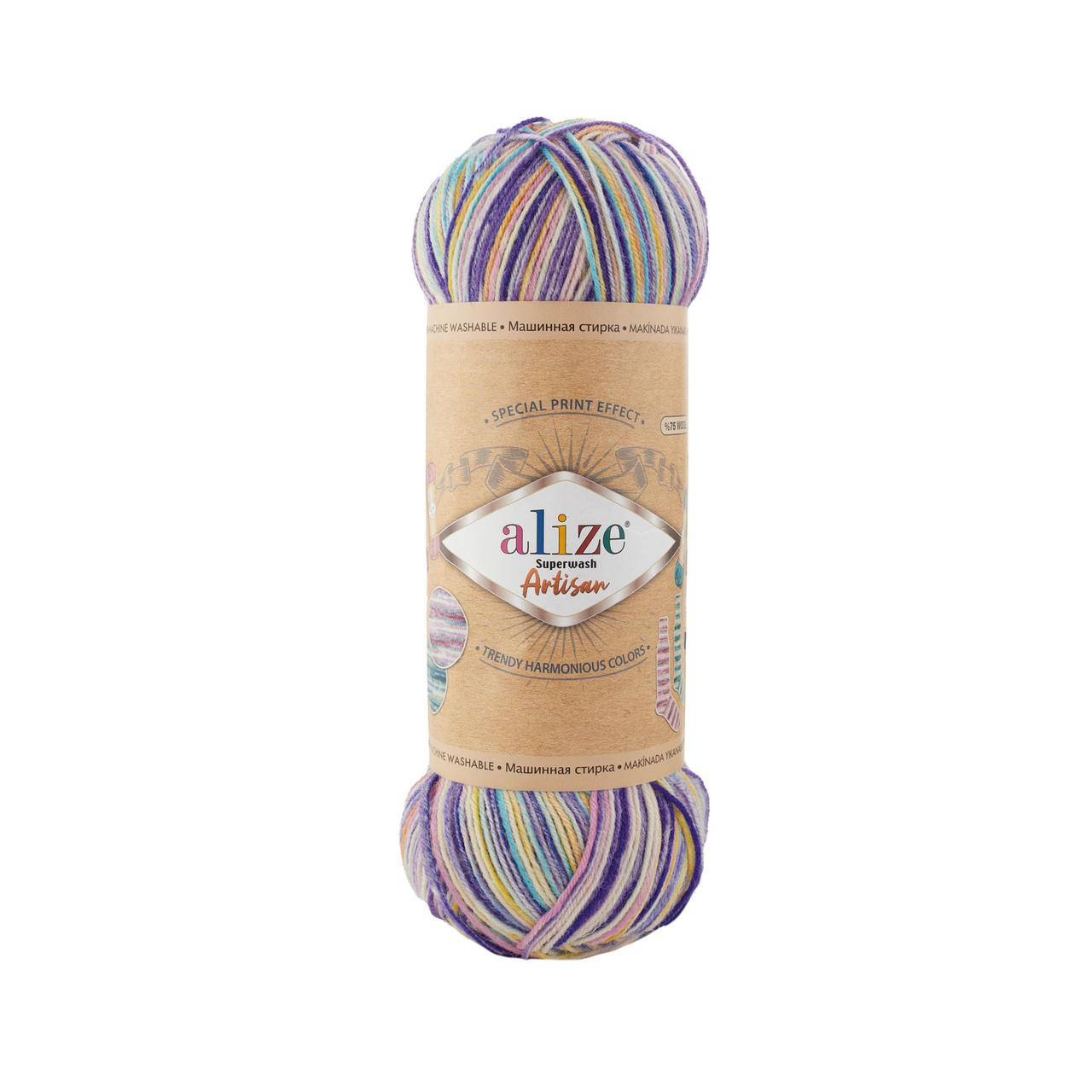 Alize Superwash Artisan (Ализе Супервош Артизан) № 9003 (Пряжа, нитки для вязания), Секционное крашение
Alize Superwash Artisan (Ализе Супервош Артизан) № 9003 (Пряжа, нитки для вязания), Секционное крашение