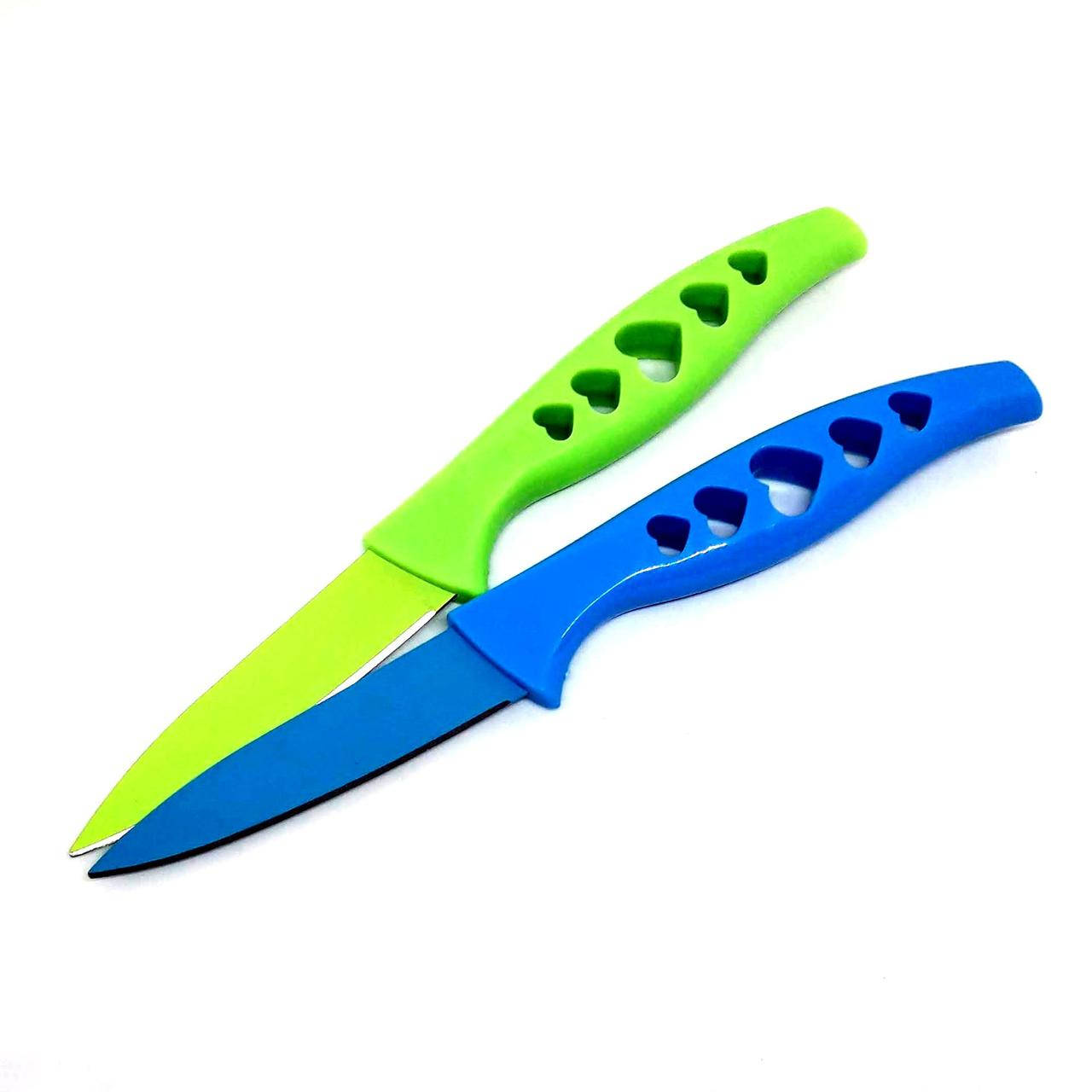 Нож кухонный Сердечки стальной с антиприлипающим покрытием цветной 20 см
Нож кухонный Сердечки стальной с антиприлипающим покрытием цветной 20 см