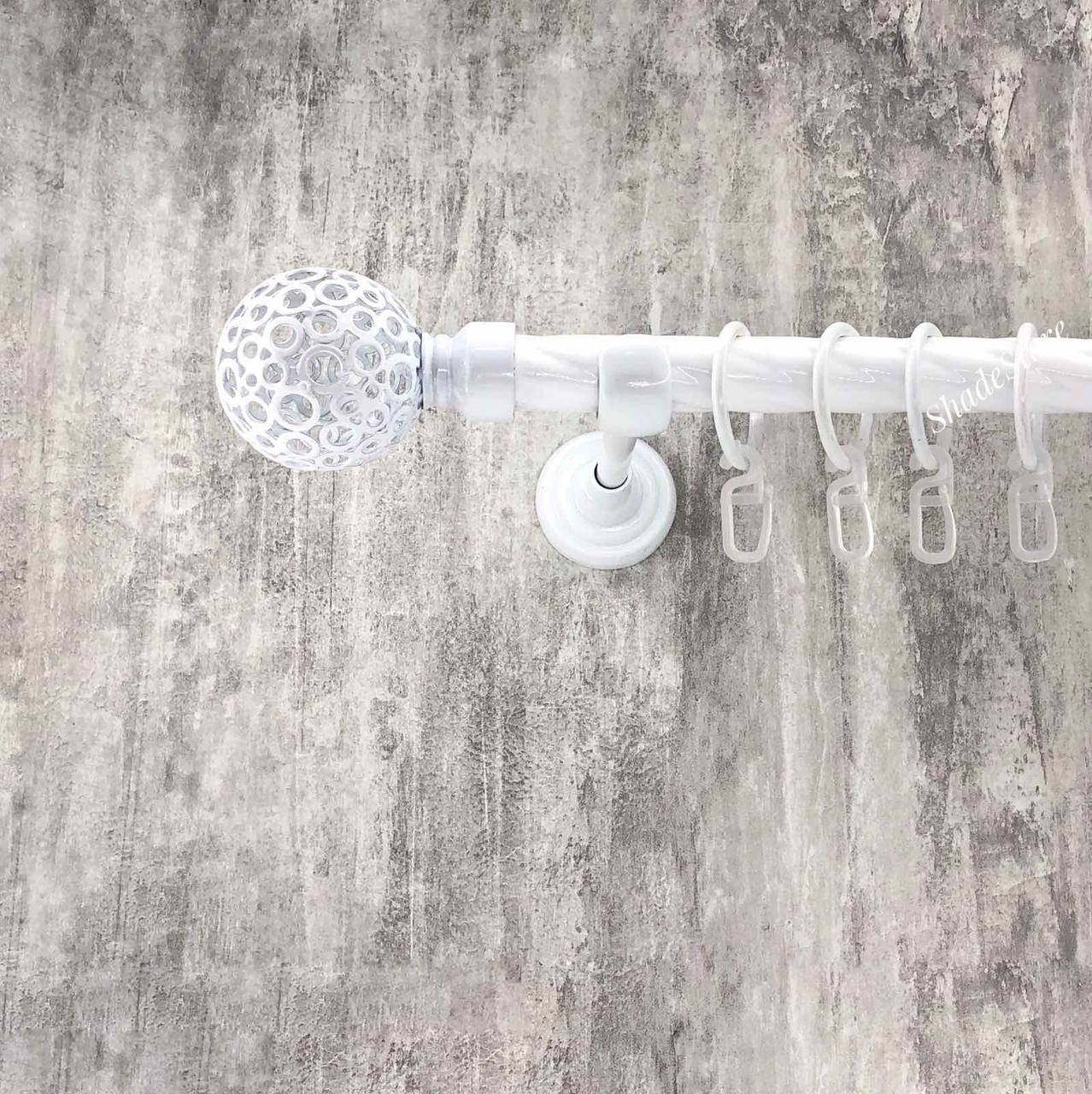 Металлический настенный карниз для штор, однорядный 19мм с витой трубой, с наконечником Савона, белый 2.4
Металлический настенный карниз для штор, однорядный 19мм с витой трубой, с наконечником Савона, белый 2.4