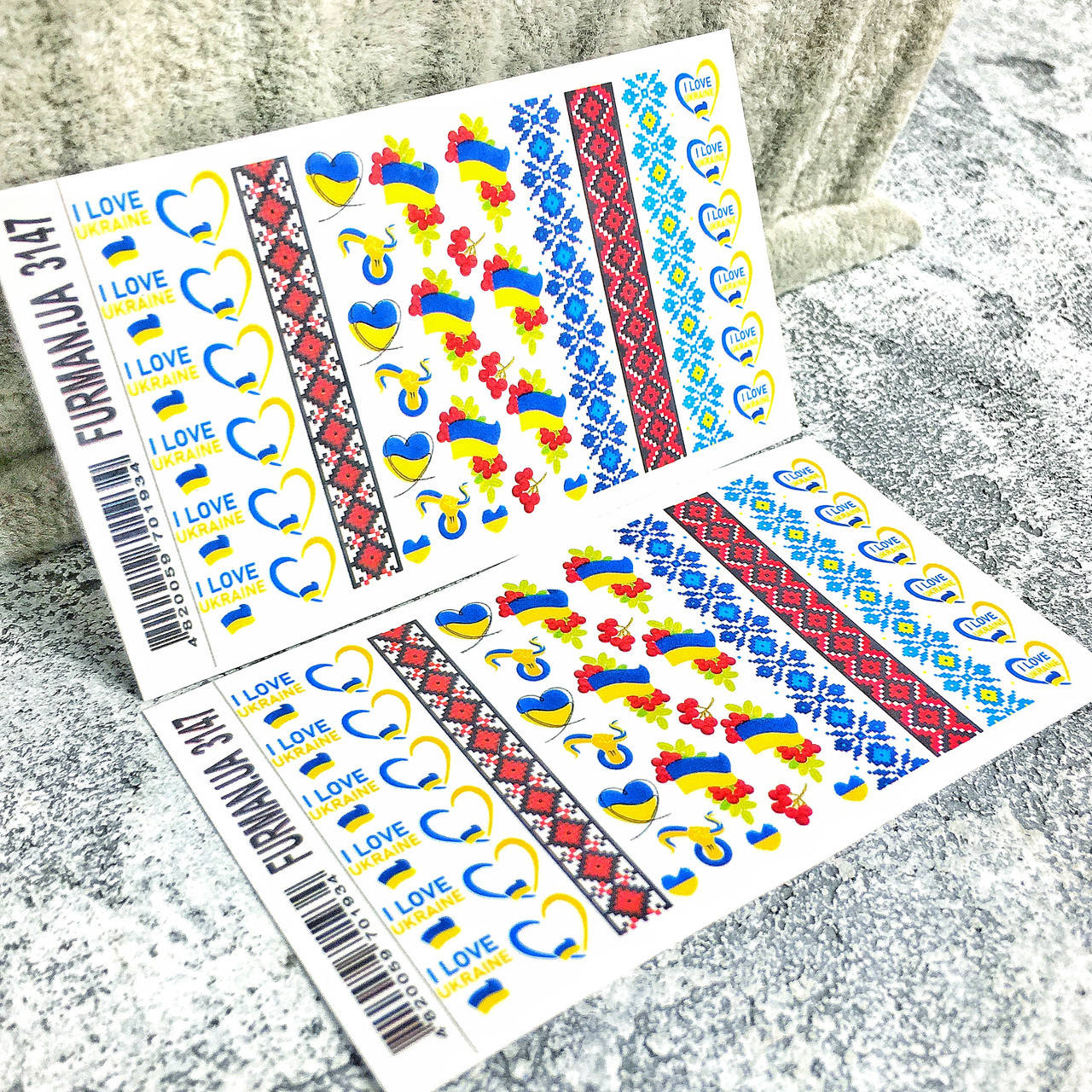 Слайдер-дизайн, водные наклейки для ногтей патриотические Украина №3147, Разные цвета
Слайдер-дизайн, водные наклейки для ногтей патриотические Украина №3147, Разные цвета