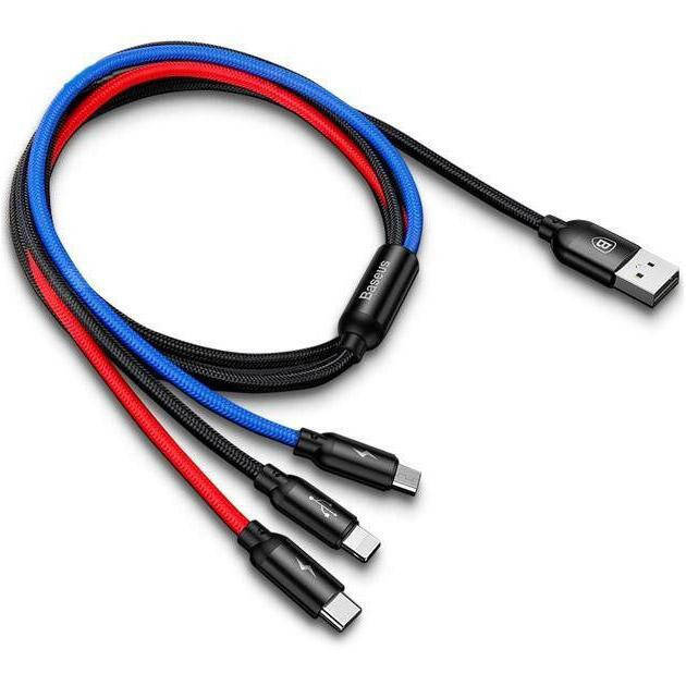 Кабель USB Baseus Three Primary Colors Type-C+microUSB+Lightning USB 3.5А CAMLT-ASY01 0,3m Black, Черный
Кабель USB Baseus Three Primary Colors Type-C+microUSB+Lightning USB 3.5А CAMLT-ASY01 0,3m Black, Черный