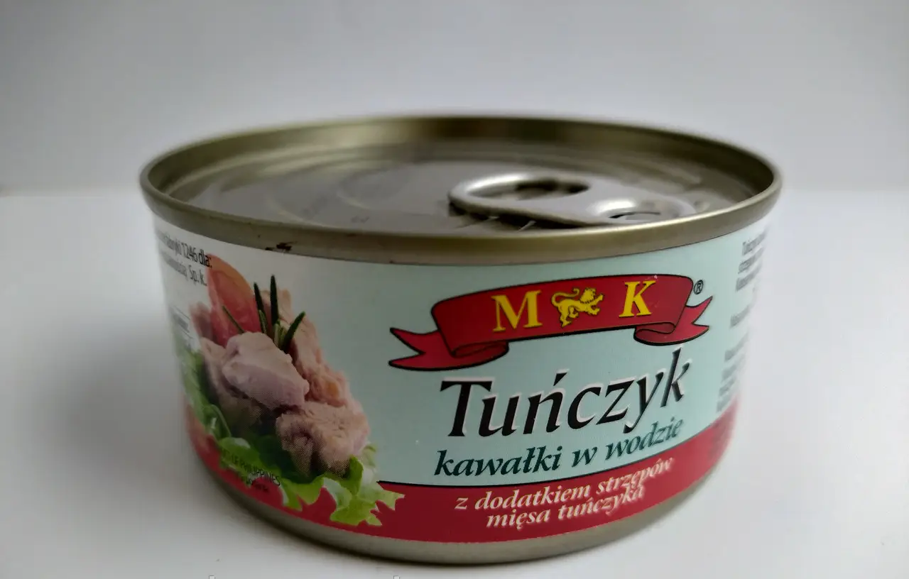 Тунец МK Tunczyk кусочками в воде, 170г
Тунец МK Tunczyk кусочками в воде, 170г