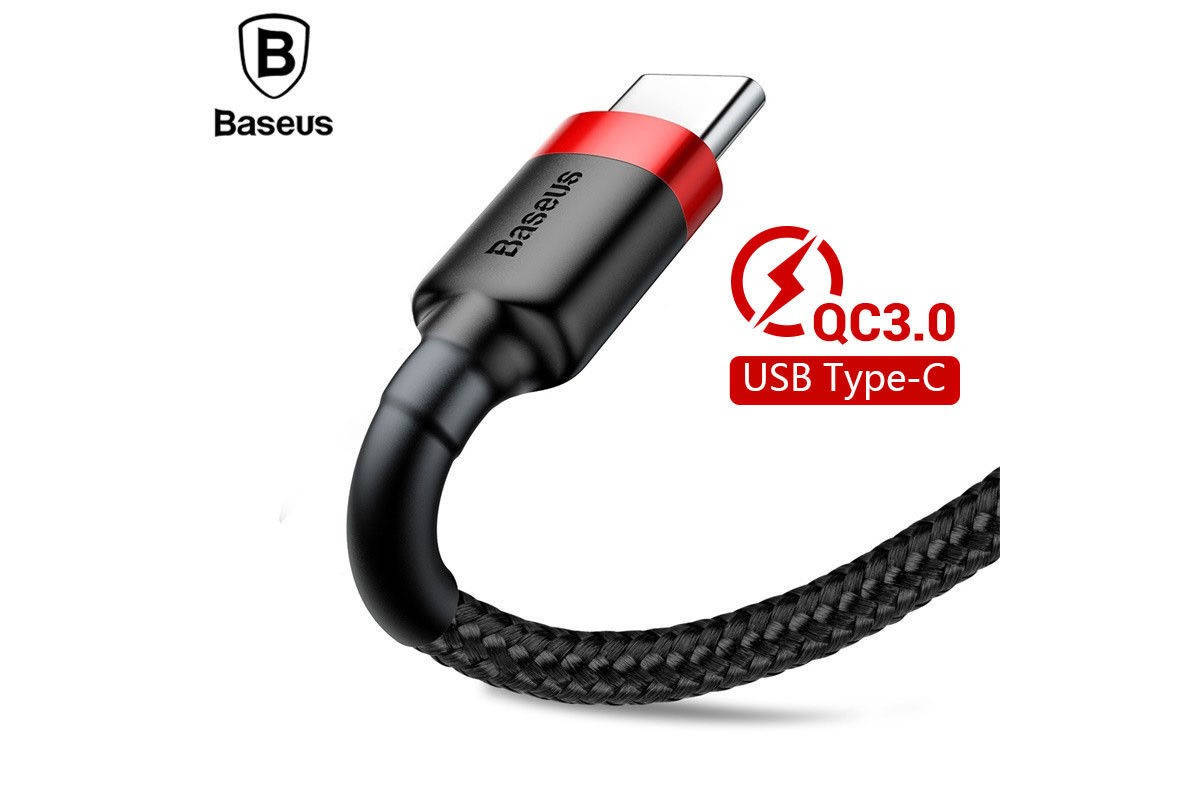 Кабель Baseus Cafule Cable USB - USB Type-C 100 cм /Black&Red/ 3A Быстрая зарядка Quick Charge 3.0 CATKLF-E91, Черный
Кабель Baseus Cafule Cable USB - USB Type-C 100 cм /Black&Red/ 3A Быстрая зарядка Quick Charge 3.0 CATKLF-E91, Черный