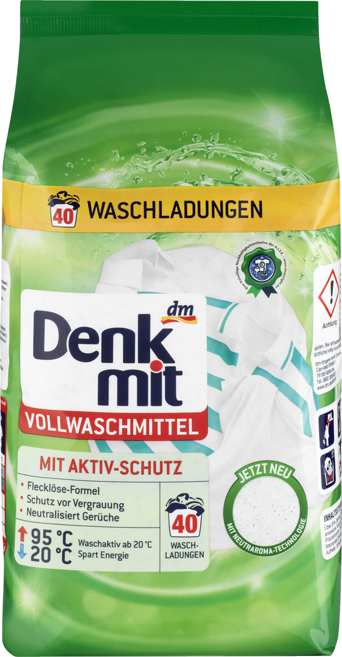 Порошок стиральный Denkmit (Германия) Vollwaschmittel для белого белья 2,7 кг 40 стирок.
Порошок стиральный Denkmit (Германия) Vollwaschmittel для белого белья 2,7 кг 40 стирок.