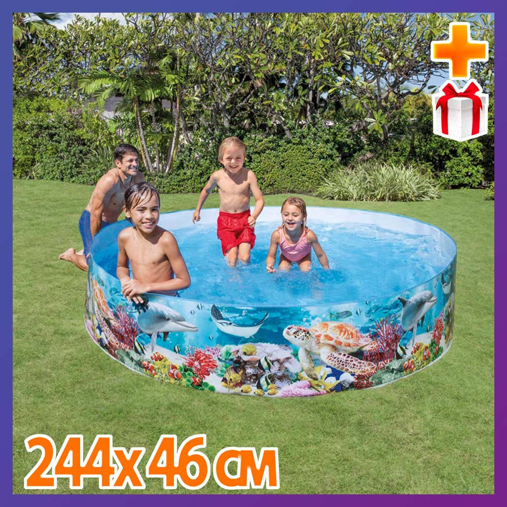 Детский круглый каркасный бассейн Intex 58472NP (244 x 46 см) Коралловый риф + подарок
Детский круглый каркасный бассейн Intex 58472NP (244 x 46 см) Коралловый риф + подарок