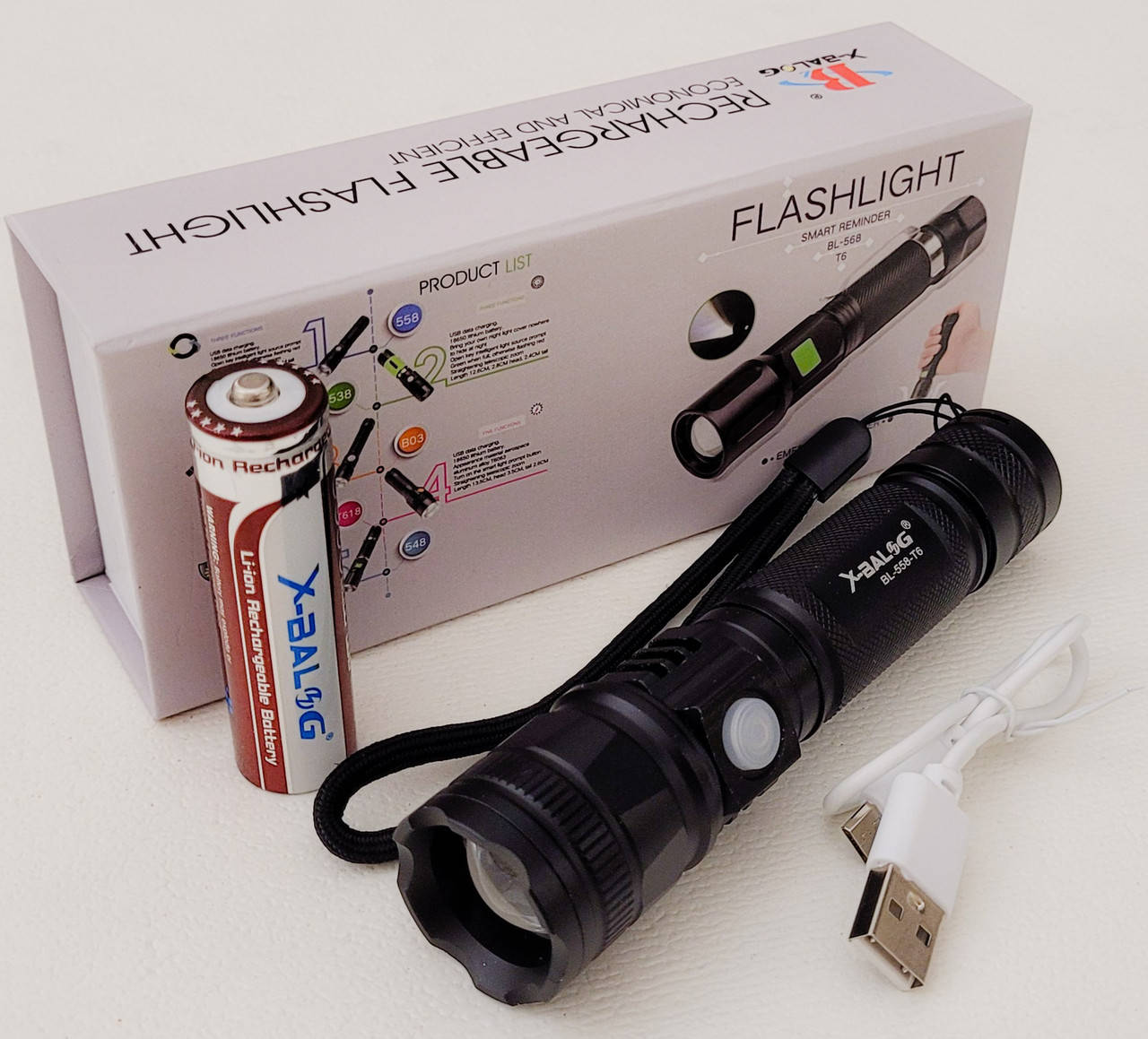 Светодиодный тактический ручной фонарик, мощный аккумуляторный USB фонарь, карманный сверхъяркий BL-558, Черный
Светодиодный тактический ручной фонарик, мощный аккумуляторный USB фонарь, карманный сверхъяркий BL-558, Черный