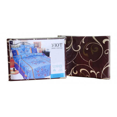 Комплект постельного белья Уют полиэстер двуспальный 180х215 (210627-1), Коричневый 
Комплект постельного белья Уют полиэстер двуспальный 180х215 (210627-1), Коричневый
