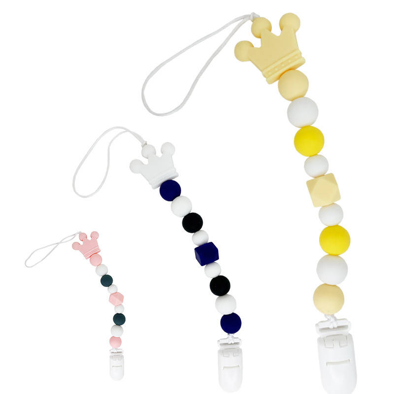 Цепочка силиконовая с клипсой для пустышки "Корона" 0511, Разные цвета
Цепочка силиконовая с клипсой для пустышки "Корона" 0511, Разные цвета