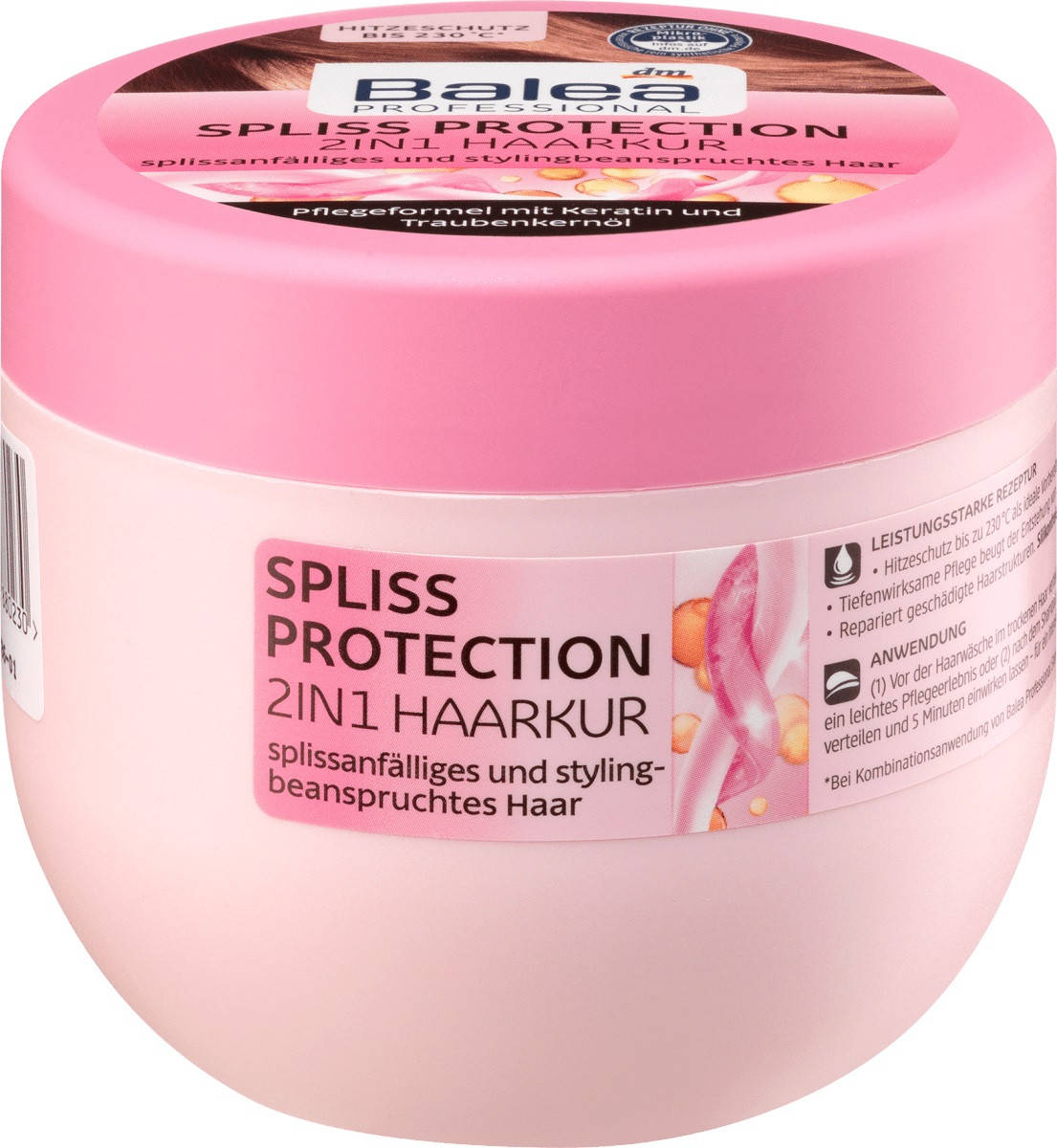 Balea Haarkur 2in1 Spliss Protection Маска для волос с термозащитой и от сечения кончиков 300 мл
Balea Haarkur 2in1 Spliss Protection Маска для волос с термозащитой и от сечения кончиков 300 мл