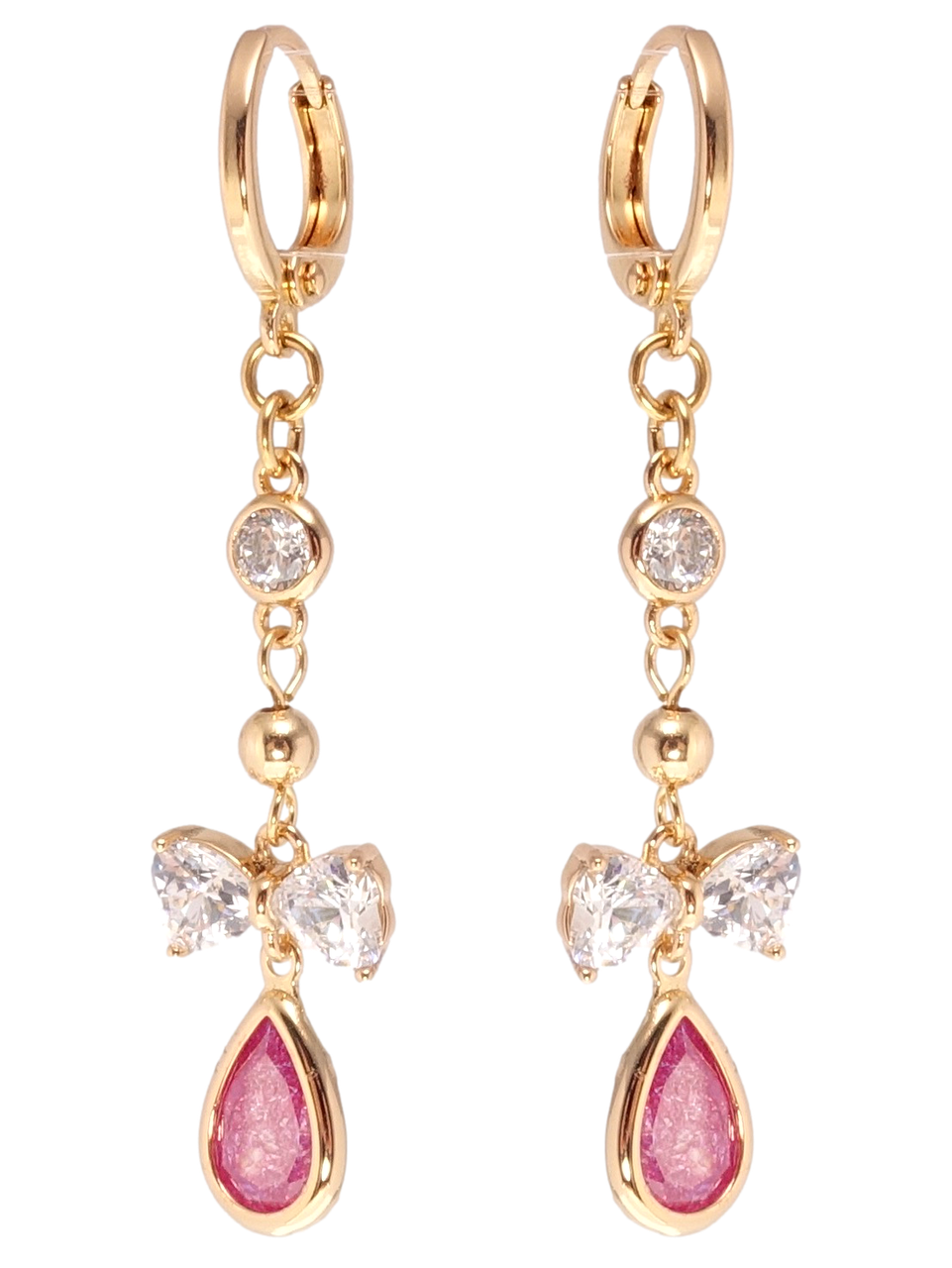 Серьги Xuping Позолота 18K подвески на колечках "Кристальные банты с малиновыми фианитами"
Серьги Xuping Позолота 18K подвески на колечках "Кристальные банты с малиновыми фианитами"
