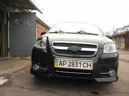 Накладка переднего бампера декоративная "Клыки" Авео, Черный