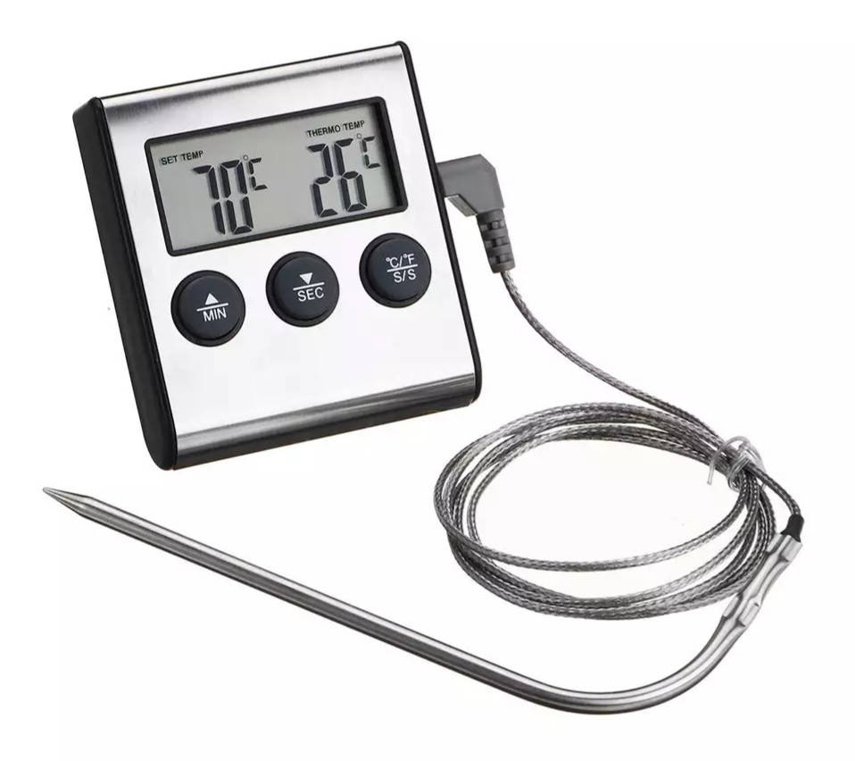 Термометр с выносным щупом с кнопкой вкл выкл для духовки Digital Thermometr (Timer) TP-700
Термометр с выносным щупом с кнопкой вкл выкл для духовки Digital Thermometr (Timer) TP-700