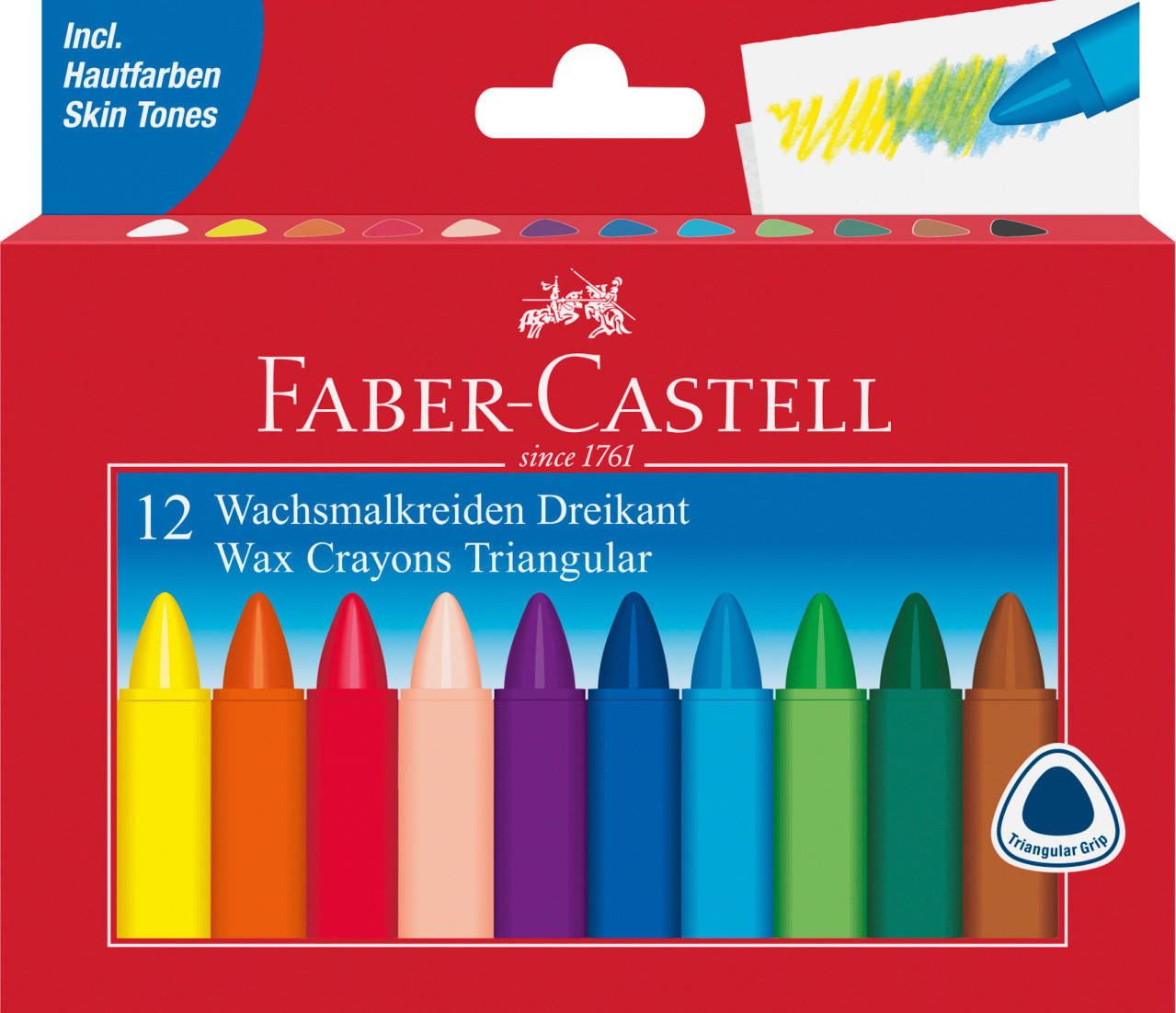 Мелки восковые Faber-Castell Triangular трехгранные в картонной коробке 12 цветов, 120010, Разные цвета
Мелки восковые Faber-Castell Triangular трехгранные в картонной коробке 12 цветов, 120010, Разные цвета