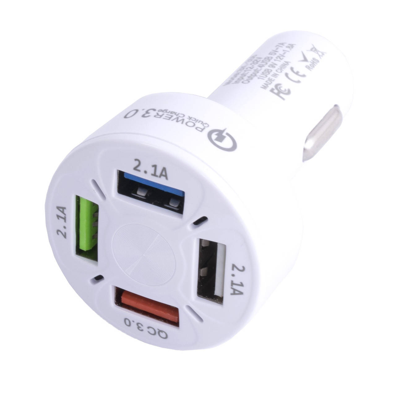 Универс. Зарядное устройство QC3.0 для моб. телефонов 4порта: 5V/2.1A 1порт: 9V-12V/1.8A (4 порта USB/белый)
Универс. Зарядное устройство QC3.0 для моб. телефонов 4порта: 5V/2.1A 1порт: 9V-12V/1.8A (4 порта USB/белый)