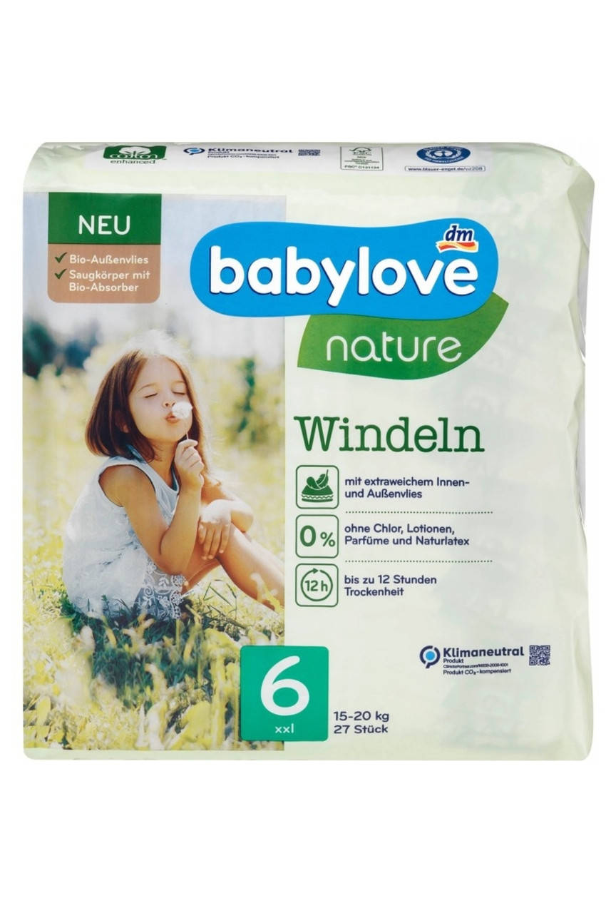 Памперсы для детей бабилав Babylove nature подгузники премиум экологические Германия 6размер 27шт
Памперсы для детей бабилав Babylove nature подгузники премиум экологические Германия 6размер 27шт