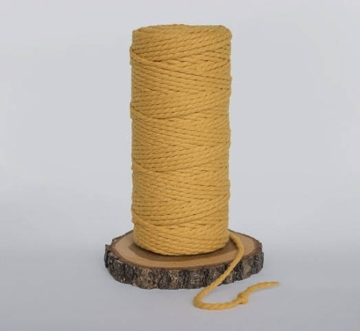 Шнур хлопковый крученный макраме 4мм, Мустард, Желтый
Шнур хлопковый крученный макраме 4мм, Мустард, Желтый