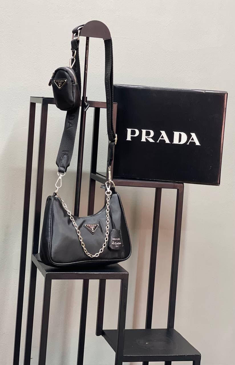 Сумка нейлоновая женская черная 2в1 PRADA Сумка бренд Прада Сумочка Клатч Кросс-боди Люкс качество, Черный
Сумка нейлоновая женская черная 2в1 PRADA Сумка бренд Прада Сумочка Клатч Кросс-боди Люкс качество, Черный