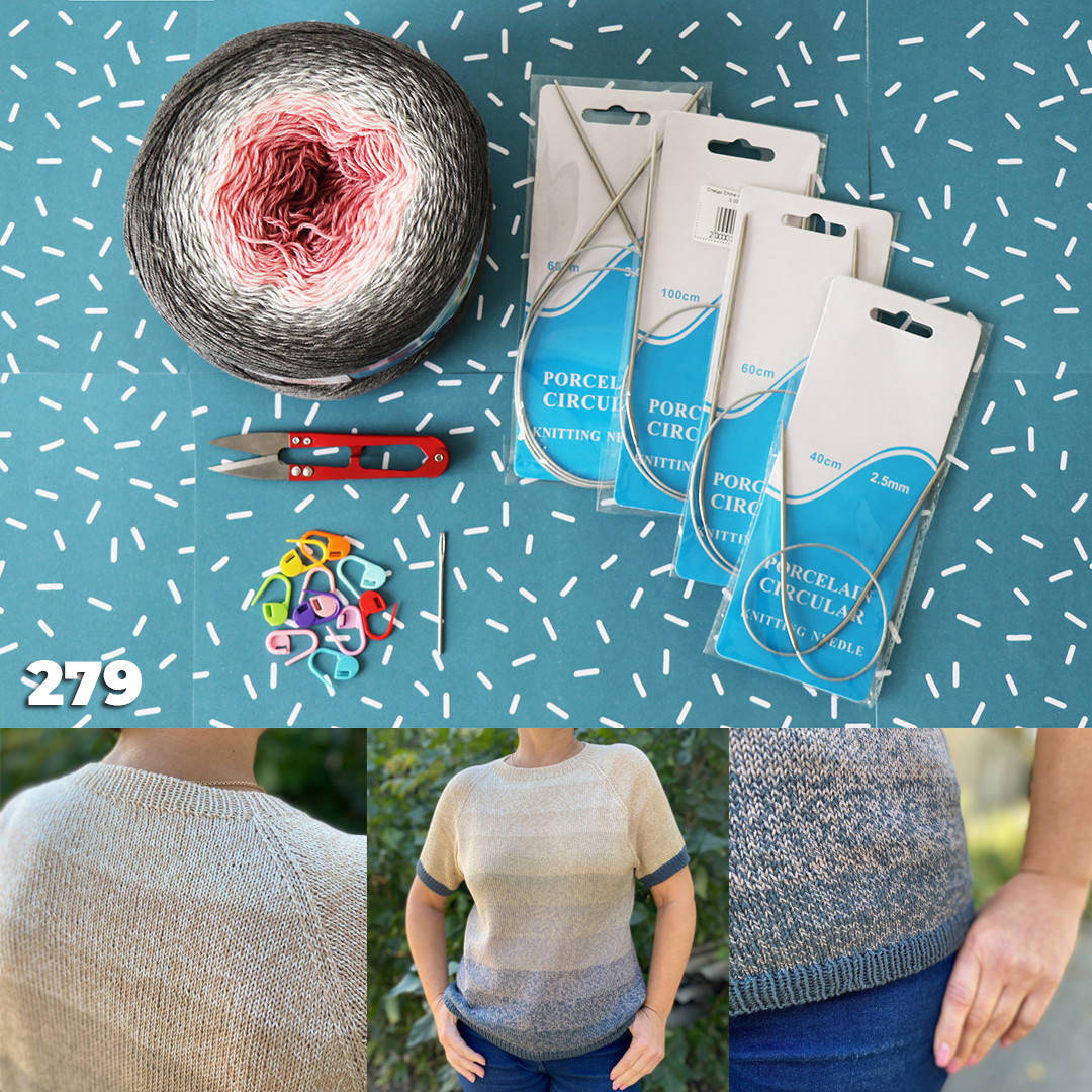 Набор для вязания футболки из YarnArt Flowers 279 
Набор для вязания футболки из YarnArt Flowers 279