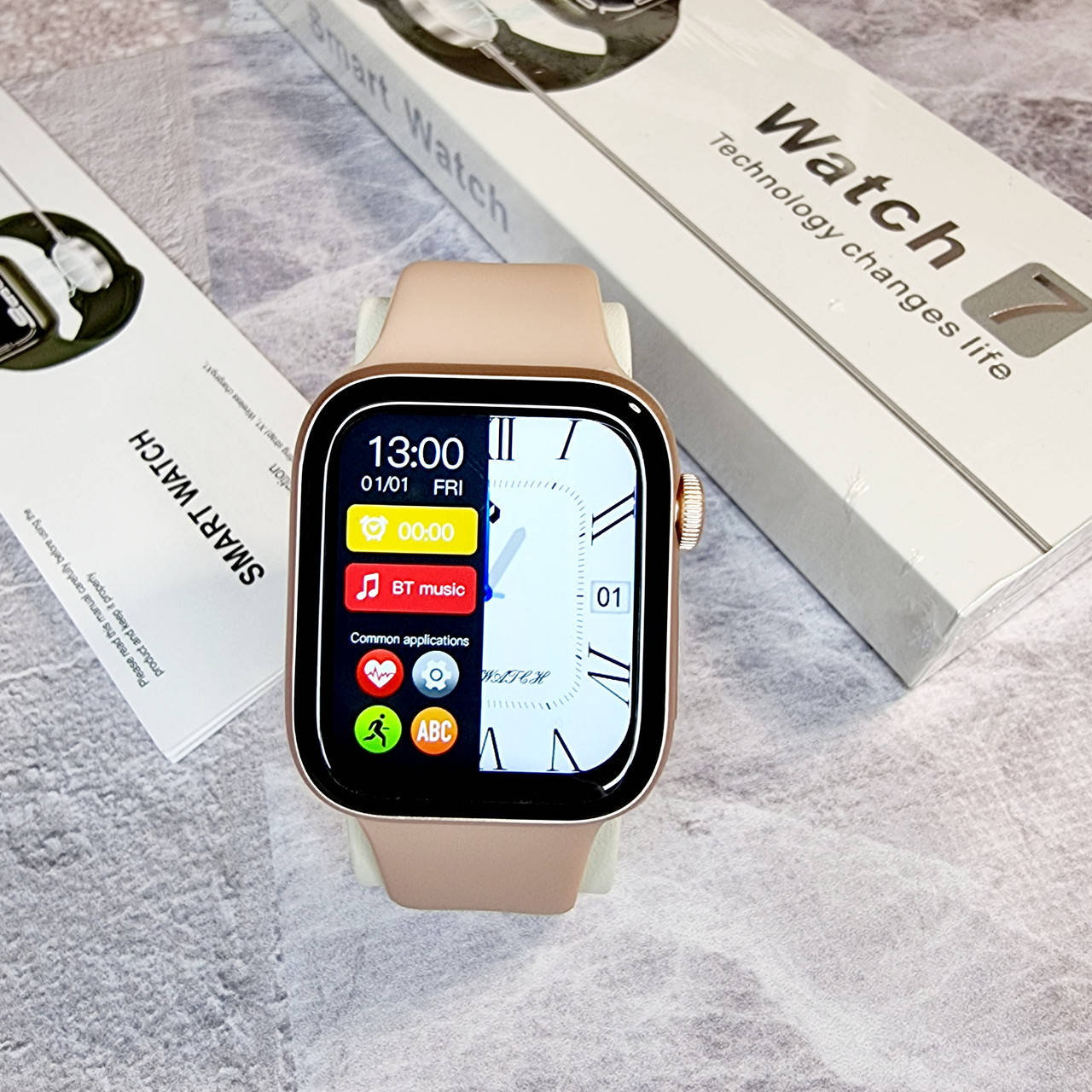 Смарт часы Smart Watch 7 Series Apl Watch М37 Мах 44mm безпроводная зарядка с функцией звонка Розовые (Pink)
Смарт часы Smart Watch 7 Series Apl Watch М37 Мах 44mm безпроводная зарядка с функцией звонка Розовые (Pink)