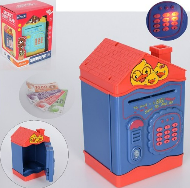 Игрушечный детский сейф копилка, копилка для денег детская, арт. 6661, Разные цвета
Игрушечный детский сейф копилка, копилка для денег детская, арт. 6661, Разные цвета