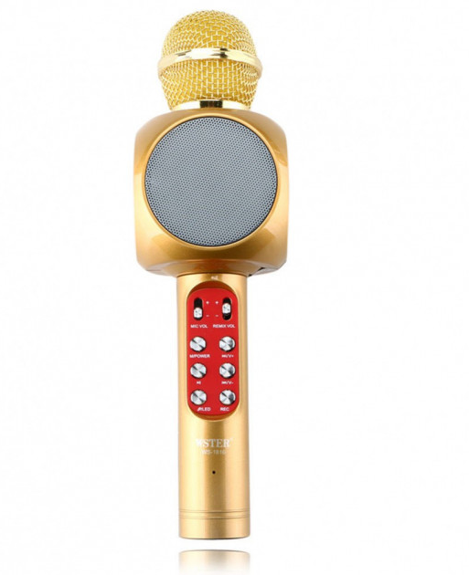 Беспроводной караоке микрофон-колонка с подсветкой WS1816 1800mАh, Bluetooth, FM, USB/TF/microUSB/3,5 мм, 5W,
Беспроводной караоке микрофон-колонка с подсветкой WS1816 1800mАh, Bluetooth, FM, USB/TF/microUSB/3,5 мм, 5W,