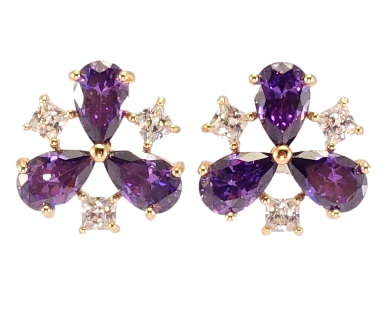 Серьги Xuping Позолота 18K гвоздики (пусеты) "Фиолетовые кристальные трилистники с цирконием"
Серьги Xuping Позолота 18K гвоздики (пусеты) "Фиолетовые кристальные трилистники с цирконием"