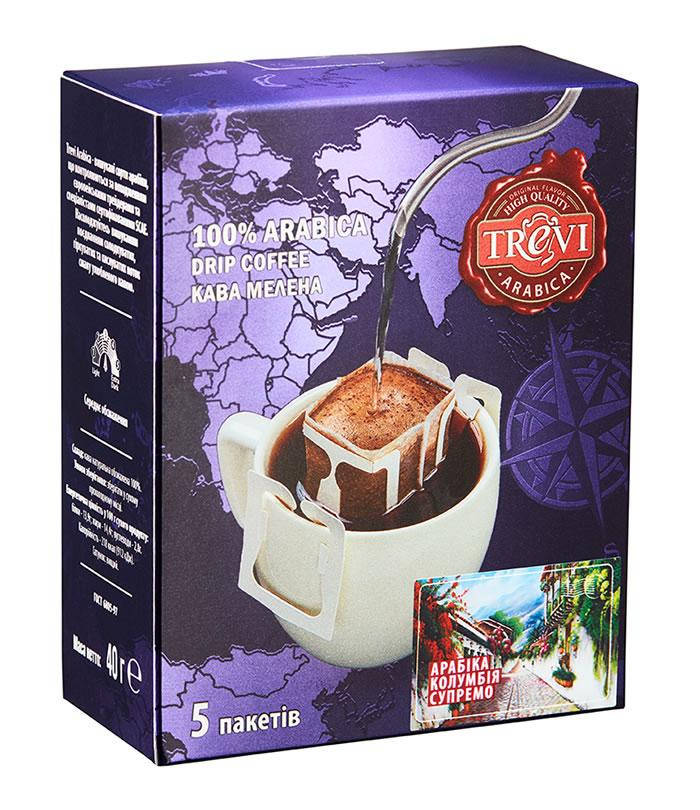 Дрип кофе Trevi Арабика Колумбия Супремо 5x8 г вкус карамельно-шоколадный с винно-фруктовой
Дрип кофе Trevi Арабика Колумбия Супремо 5x8 г вкус карамельно-шоколадный с винно-фруктовой