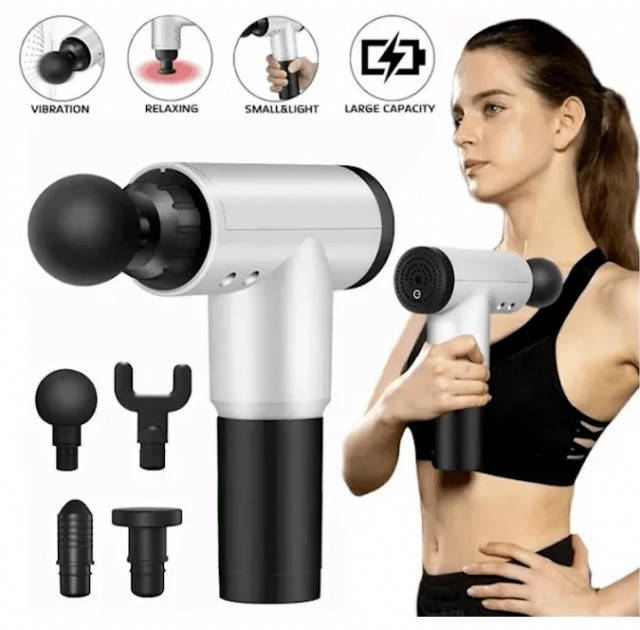Портативный ручной массажер пистолет для тела Fascial Gun мышечный-ударный массажер Серый-4 насадки SPG
Портативный ручной массажер пистолет для тела Fascial Gun мышечный-ударный массажер Серый-4 насадки SPG