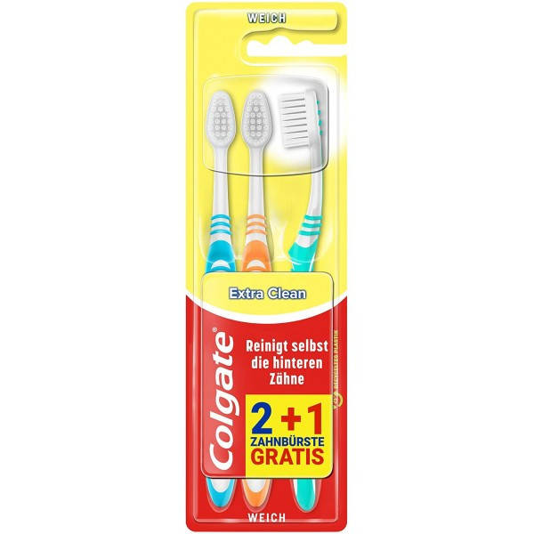 Зубная щетка Colgate Классика Здоровья многофункциональная средней жесткости, 2+1 шт
Зубная щетка Colgate Классика Здоровья многофункциональная средней жесткости, 2+1 шт