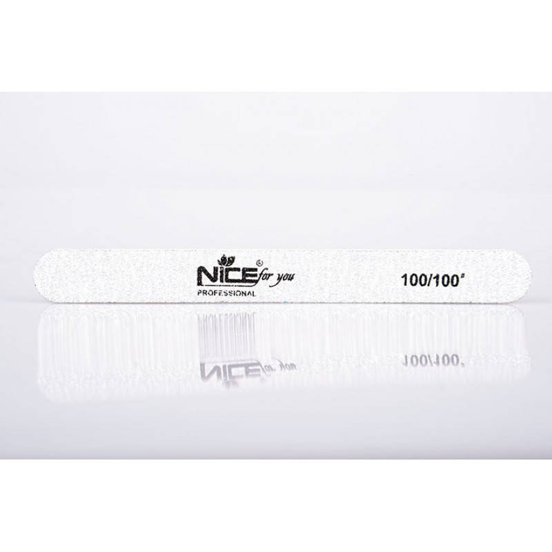 Пилка Nice for you прямая узкая 100/100 
Пилка Nice for you прямая узкая 100/100