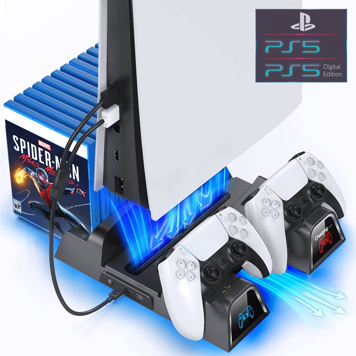 Подставка с охлаждением OIVO для консоли PlayStation 5 PS5/PS5 Digital Edition, зарядная док станция джойстик
Подставка с охлаждением OIVO для консоли PlayStation 5 PS5/PS5 Digital Edition, зарядная док станция джойстик